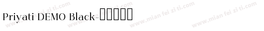 Priyati DEMO Black字体转换